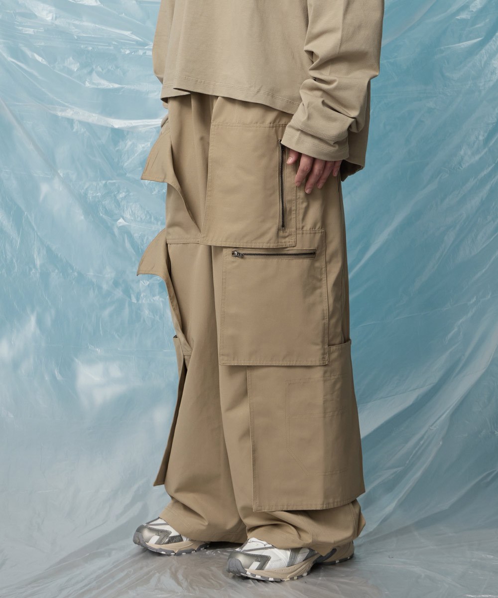 多口袋長褲 Multiple Baggy Pants