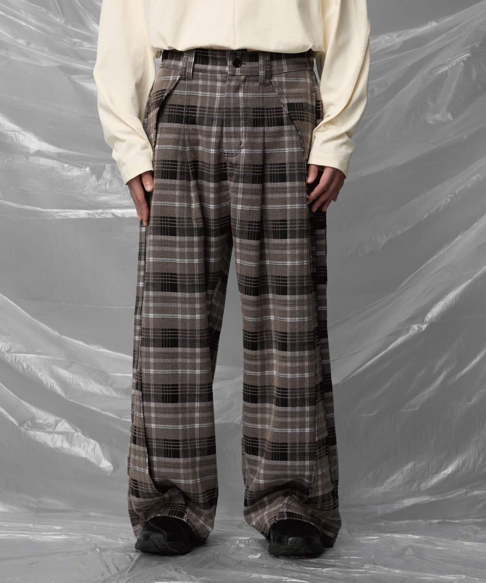 格紋剪裁長褲 Creepy Plaid Pants