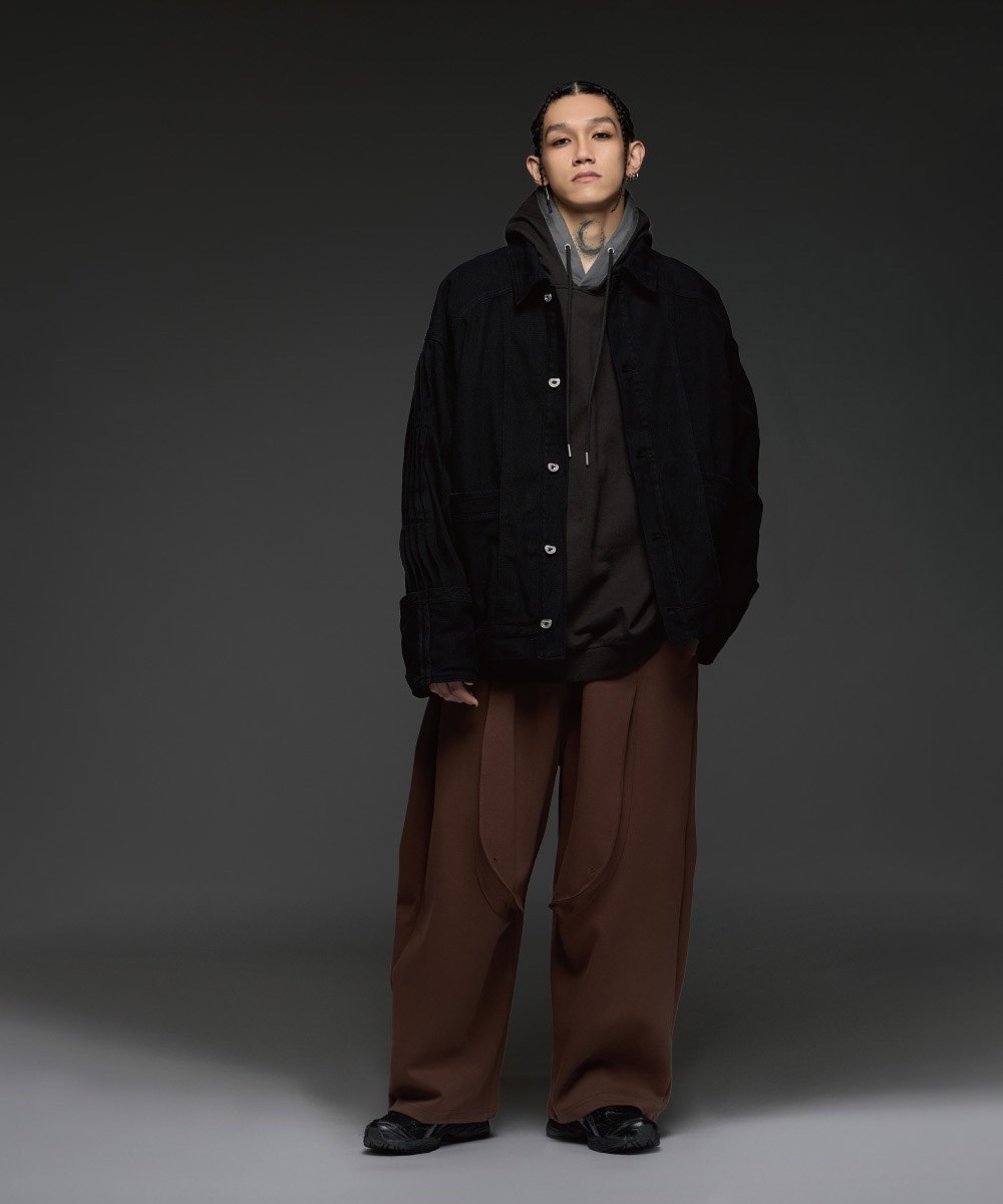 弧線棉長褲 Curved Wide Pants