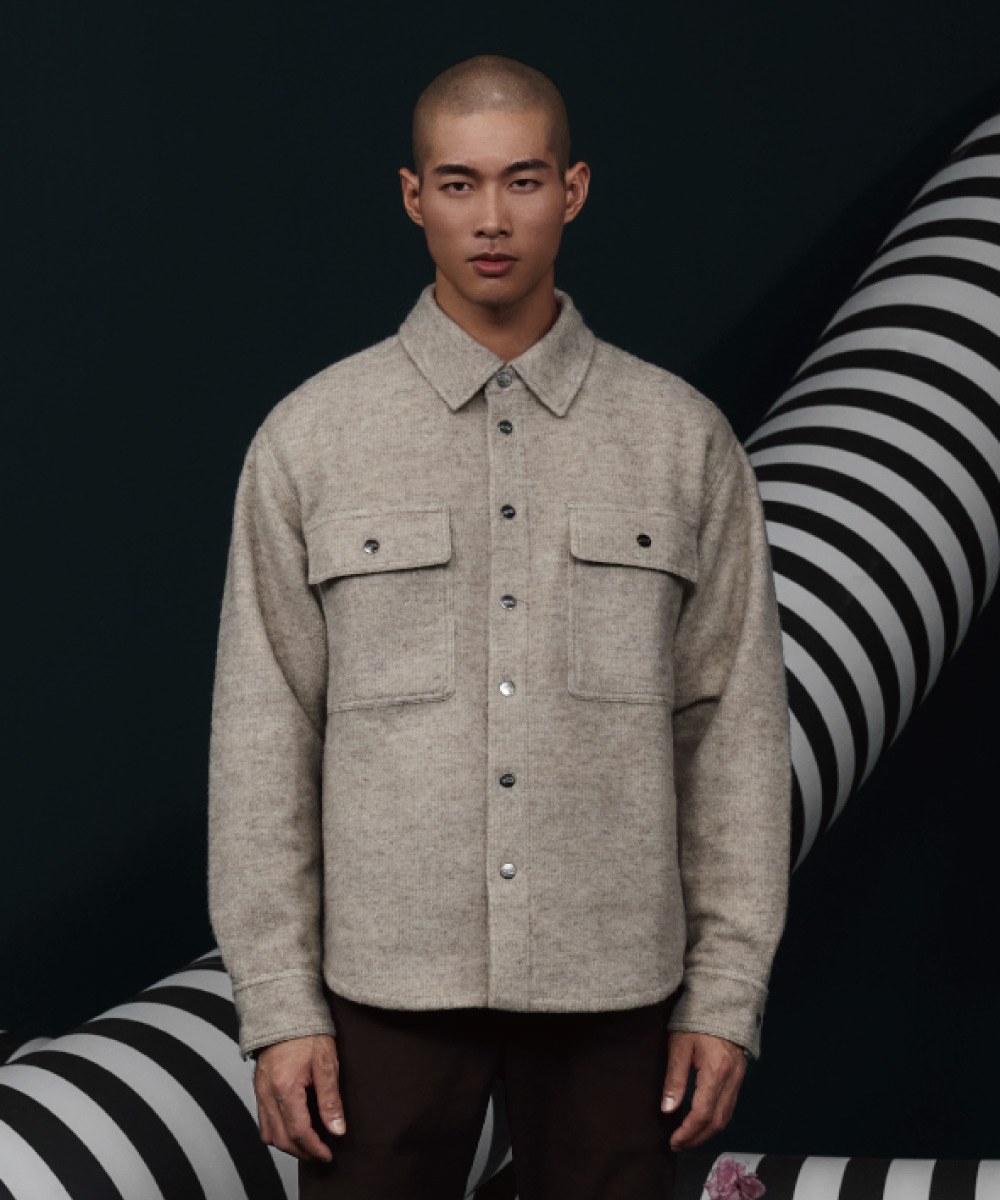 羊毛混織襯衫 Button-Up Wool Shirt