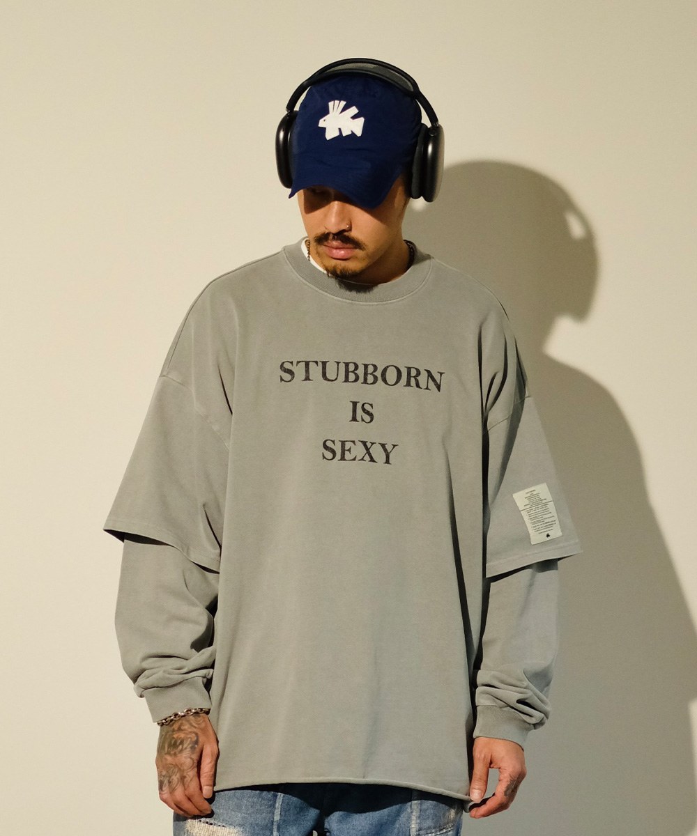 印花長袖上衣 Stubborn Is Sexy LS Tee