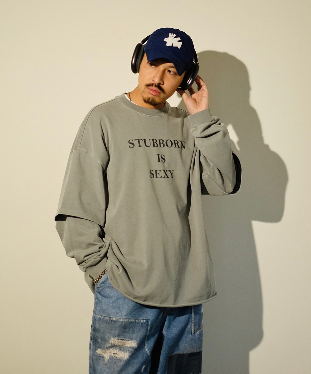 印花長袖上衣 Stubborn Is Sexy LS Tee