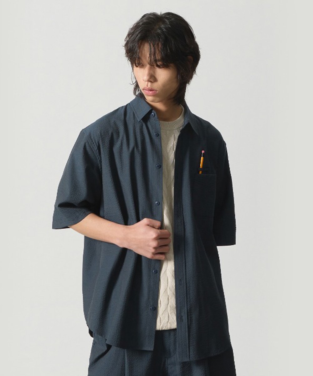 泡泡紗襯衫 SEERSUCKER HALF SHIRT