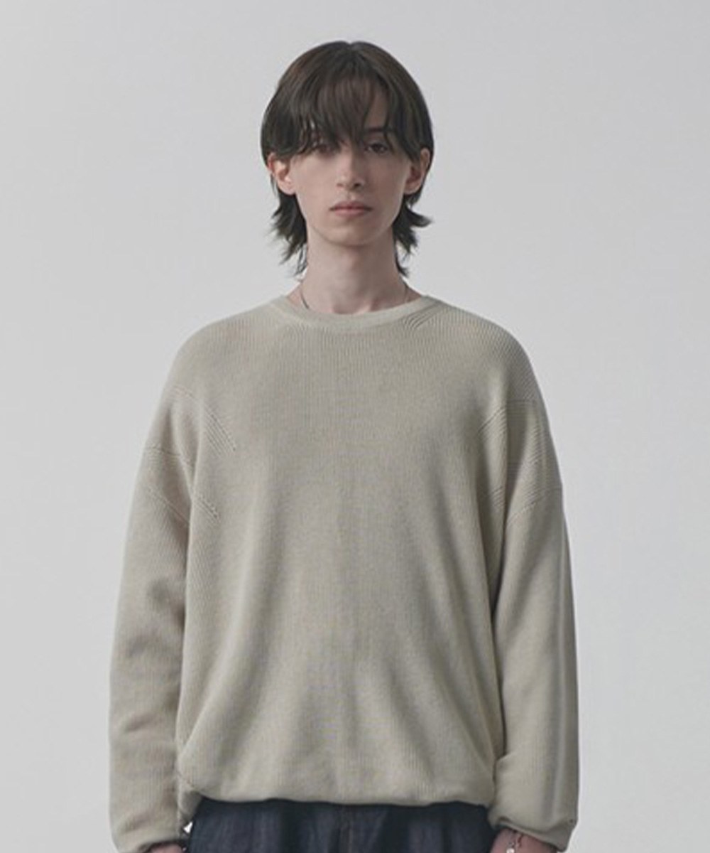 圓領針織上衣 MULTI-WAVE HACHI ROUND NECK KNIT