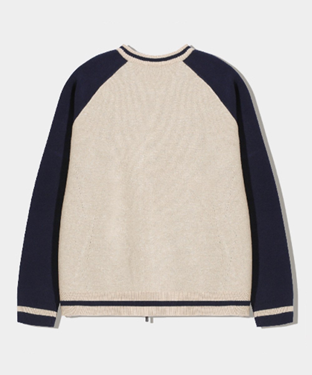 拉鍊針織衫 2WAY RAGLAN ARTWORK ZIP-UP KNIT