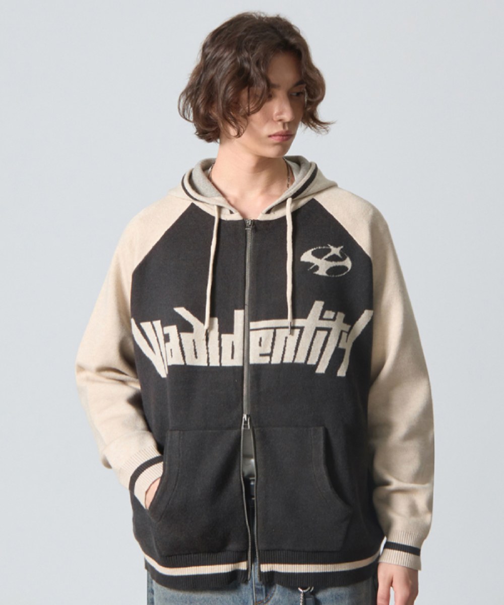 連帽針織外套 TYPE-A RAGLAN ARTWORK KNIT HOODED ZIP-UP