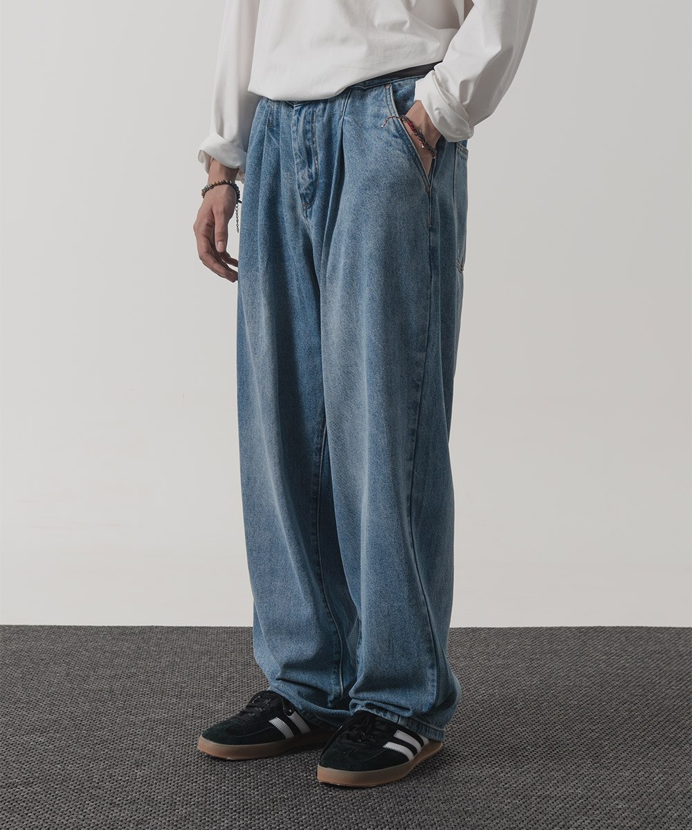 寬版牛仔長褲 ALL-SUNDAY WIDE DENIM PANTS