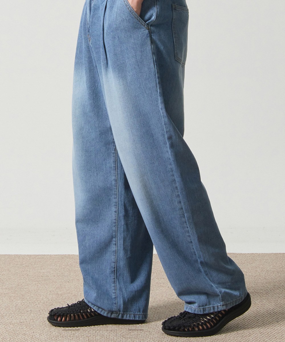 牛仔長褲 All-Sunday WIDE LINEN LIKE DENIM PANTS