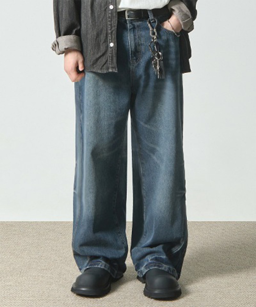 牛仔寬褲 ESSENTIAL WIDE FLARE FIT DENIM PANTS