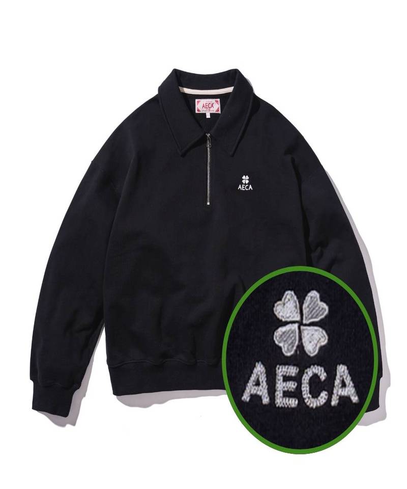 半拉鍊衛衣 EVERYDAY AECA CLOVER COLLAR SWEAT