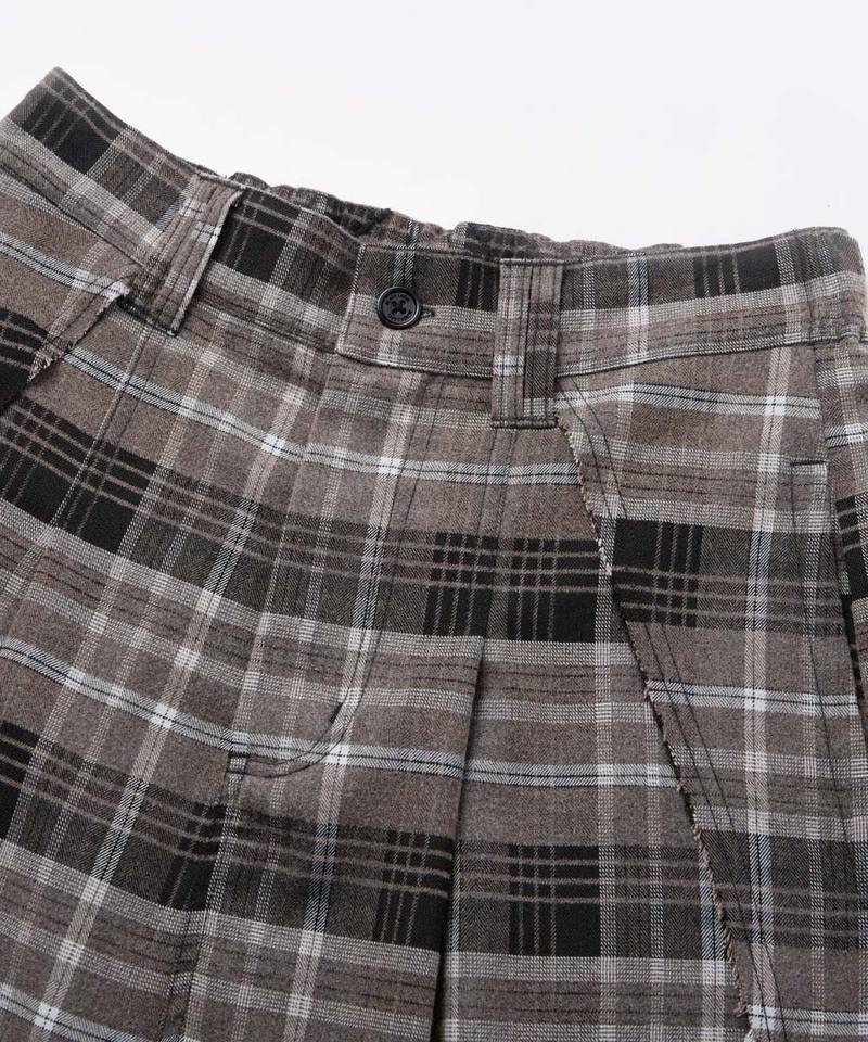 格紋剪裁長褲 Creepy Plaid Pants