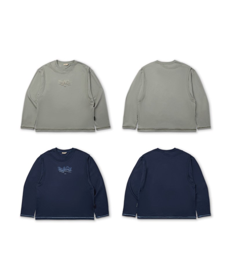 不對稱剪裁長Tee Overlap Sweatshirt