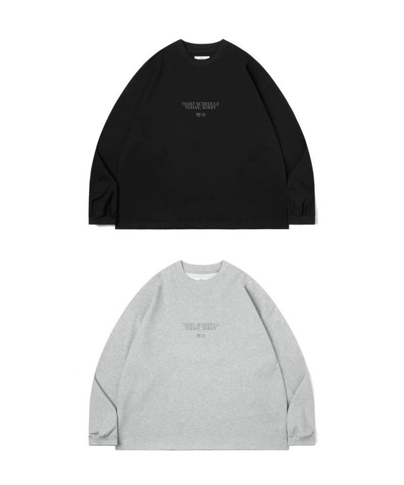 CRV0091-242  “TIGHT SCHEDULE” Loose Fit L/S Tee 圖像衛衣