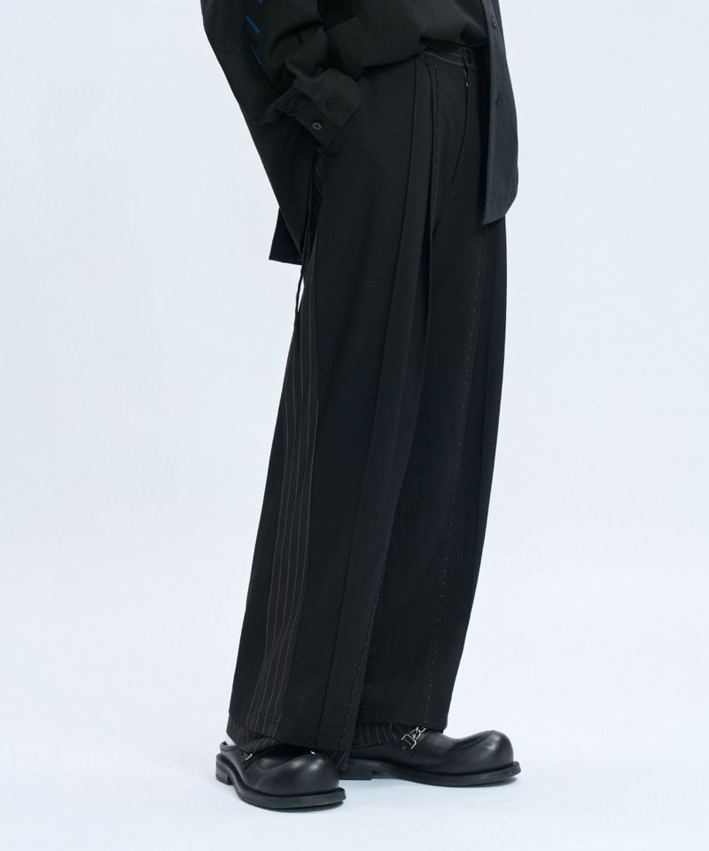 CRV4021-242 “Office Limited”Trousers 拼接條紋西裝褲