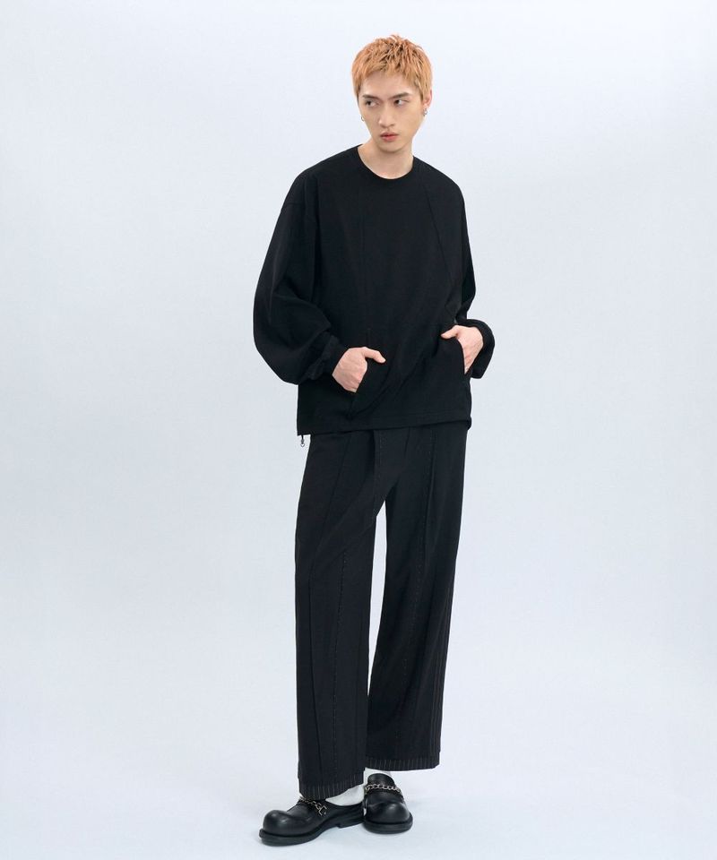 CRV4021-242 “Office Limited”Trousers 拼接條紋西裝褲