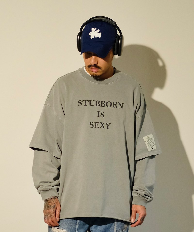 CSB0120-242 印花長袖上衣 Stubborn Is Sexy LS Tee