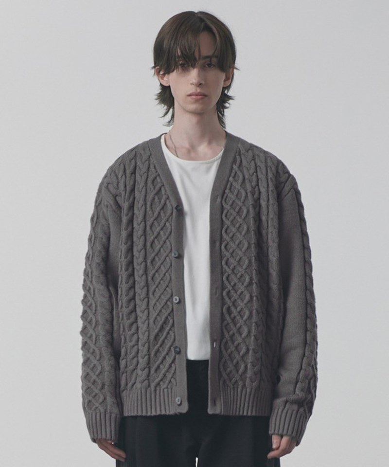 DMB0305-232 針織開襟衫 HEAVY WEIGHT CABLE KNIT CARDIGAN