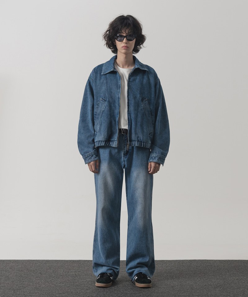 牛仔外套 2WAY CROP DENIM BLOUSON JACKET