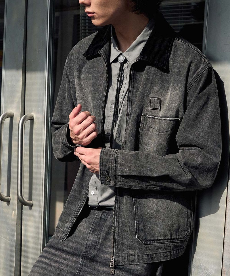 水洗翻領單寧外套 2WAY OG ESSENTIAL MICHIGAN DENIM JACKET