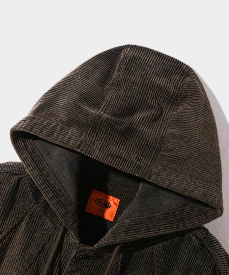 燈芯絨連帽外套 FADE WASHING SLASH CORDUROY HOODED JACKET