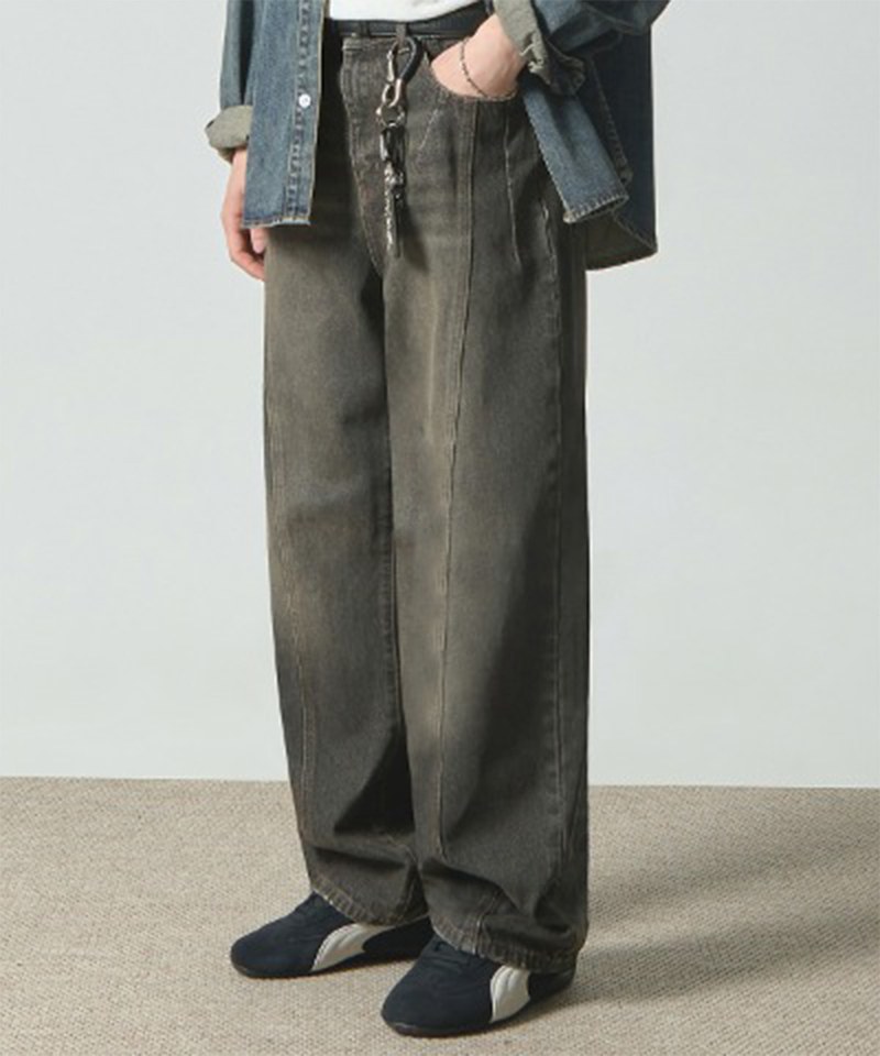 弧形車線牛仔褲 VLAD ROUND SLASH DENIM PANTS