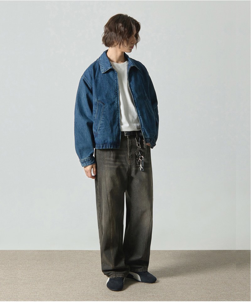 弧形車線牛仔褲 VLAD ROUND SLASH DENIM PANTS