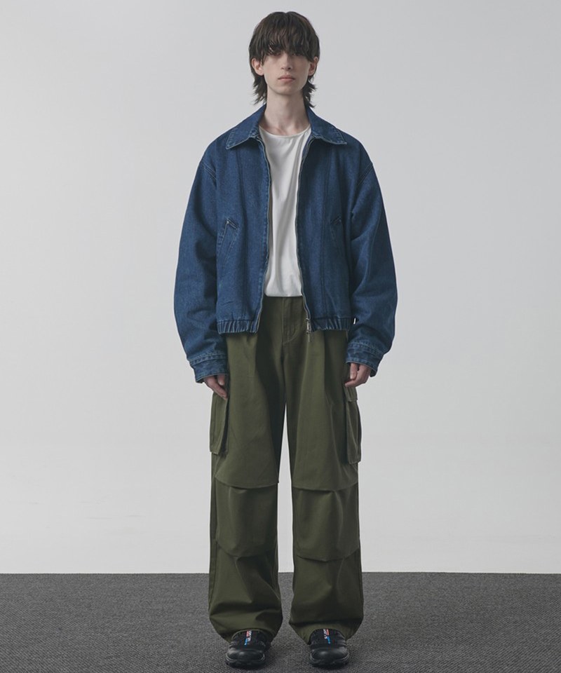 降落傘長褲 ONE-TUCK PARASUIT CARGO COTTEN PANTS