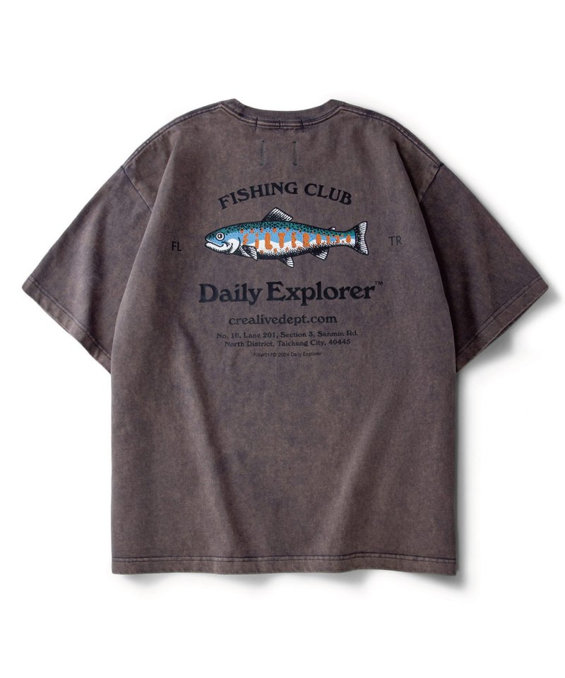 日常探尋者系列-釣魚俱樂部洗舊短Tee