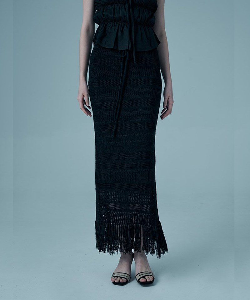 HGD9906-241 針織流蘇半身裙 contexture tassel skirt