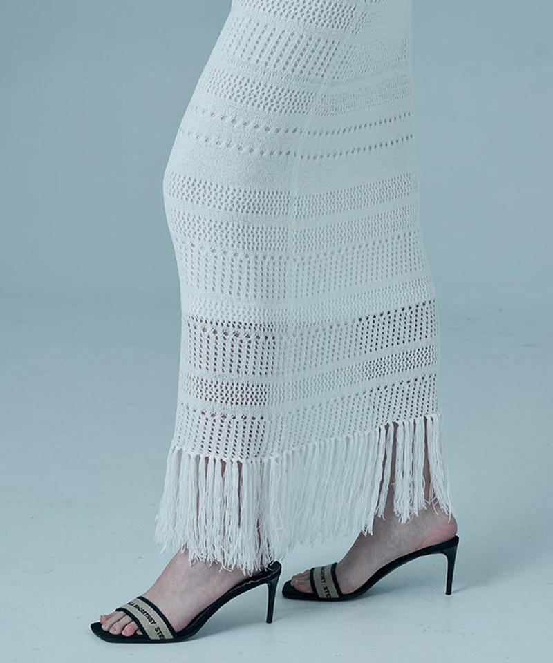 針織流蘇半身裙 contexture tassel skirt