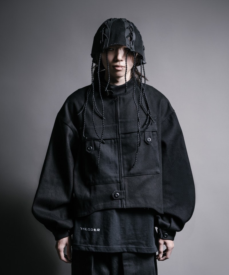 ICD9911-241 短版刺子布外套 Short Sashiko Jacket