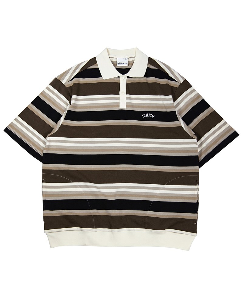 IDE3602-241 橫紋休閒翻領衫 Striped POLO