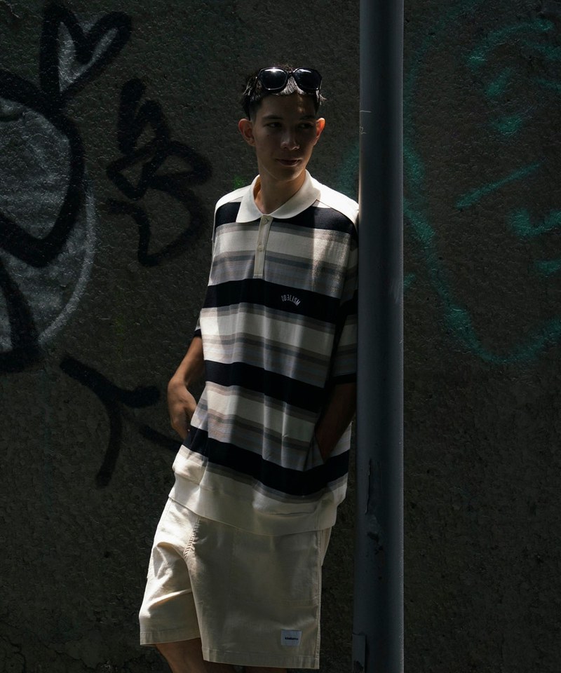 IDE3602-241 橫紋休閒翻領衫 Striped POLO