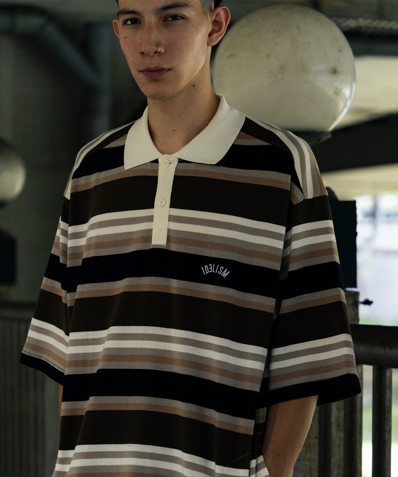 IDE3602-241 橫紋休閒翻領衫 Striped POLO