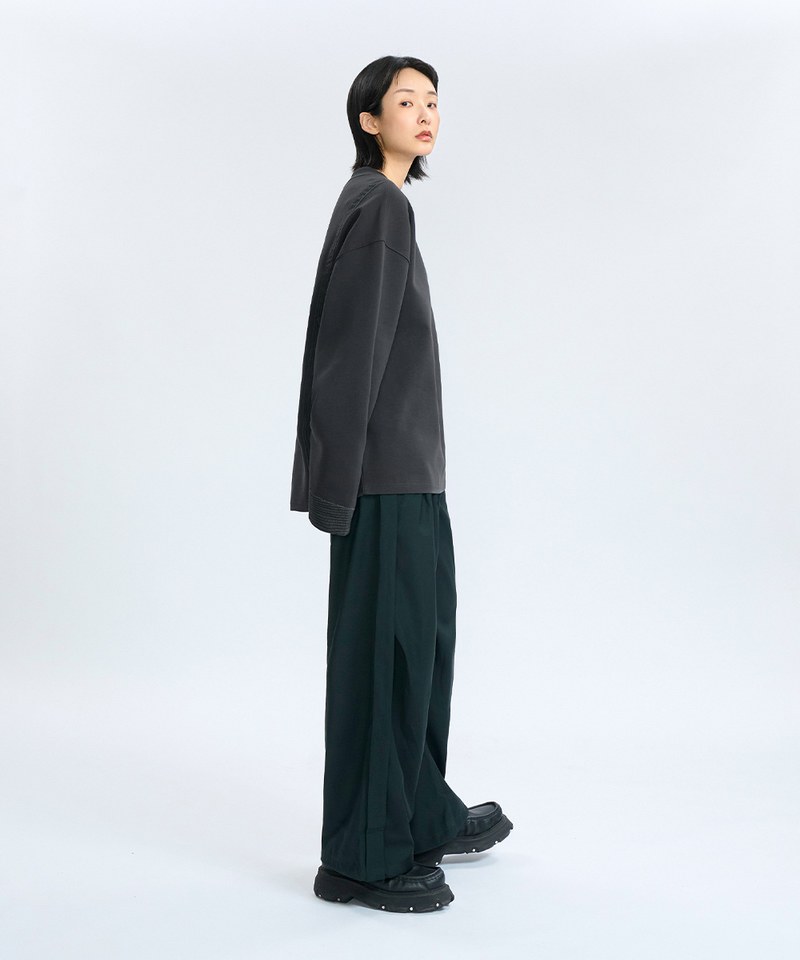 袖口拼色長Tee Mix-Layered Comfy LS Tee