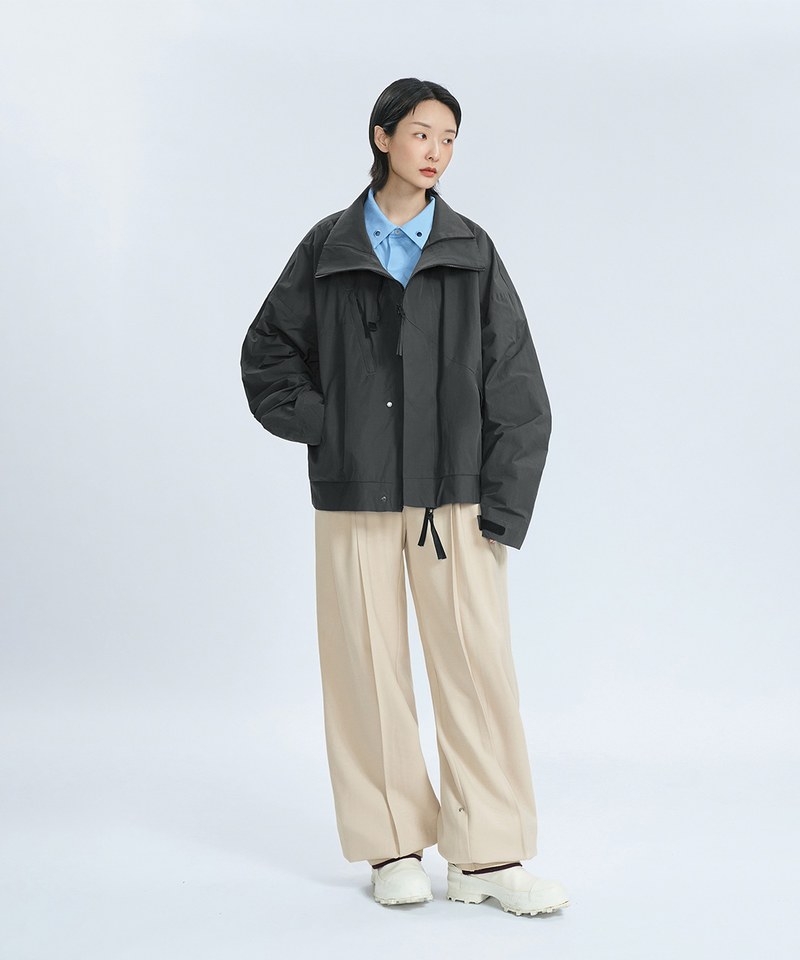 MSN1115-242 立領外套 Geometric Cutting Hi-Collar Jacket