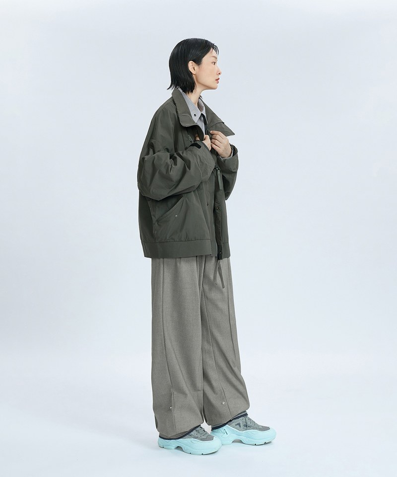 MSN1115-242 立領外套 Geometric Cutting Hi-Collar Jacket