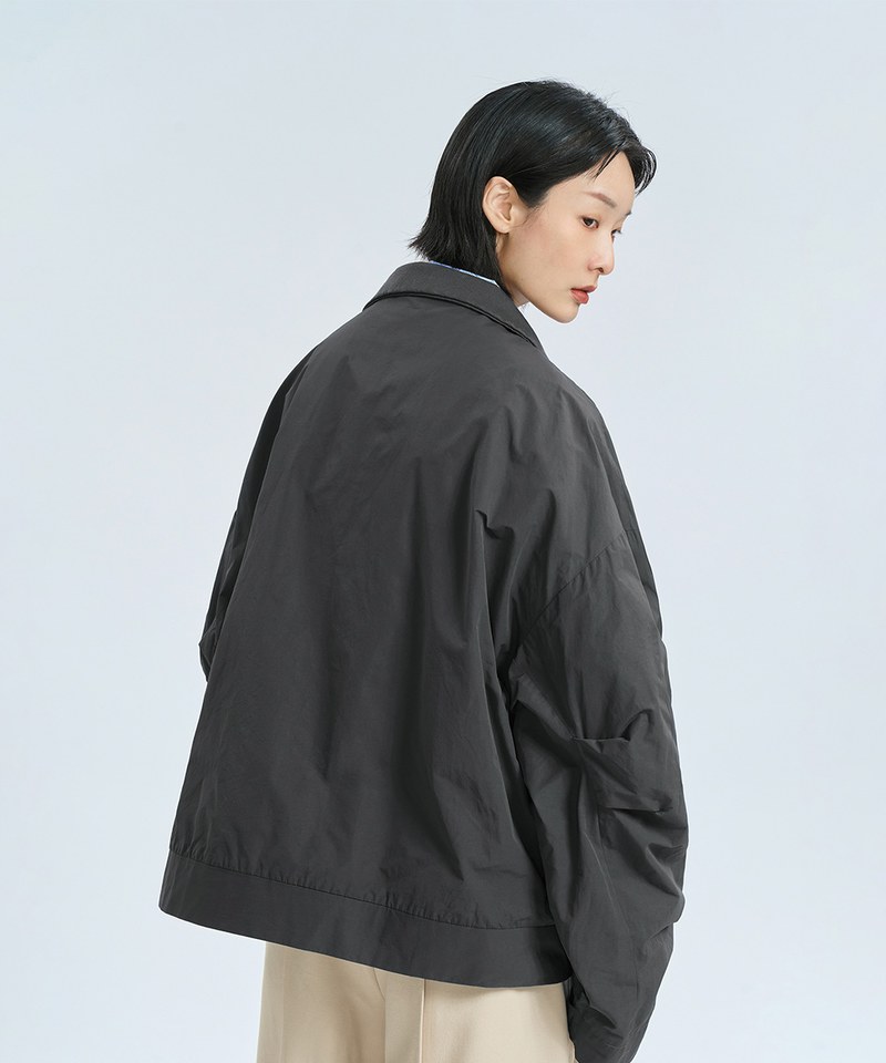 MSN1115-242 立領外套 Geometric Cutting Hi-Collar Jacket