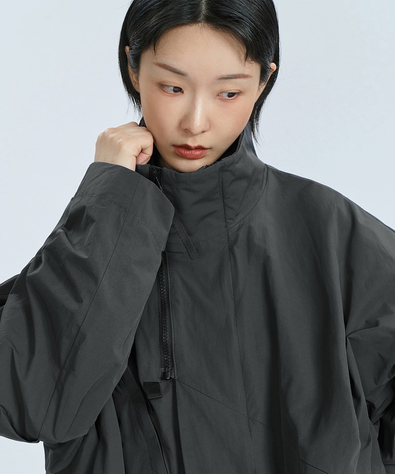 MSN1115-242 立領外套 Geometric Cutting Hi-Collar Jacket