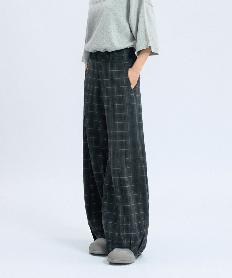 格紋長褲 Sep. Special Cutting Plaid Trousers