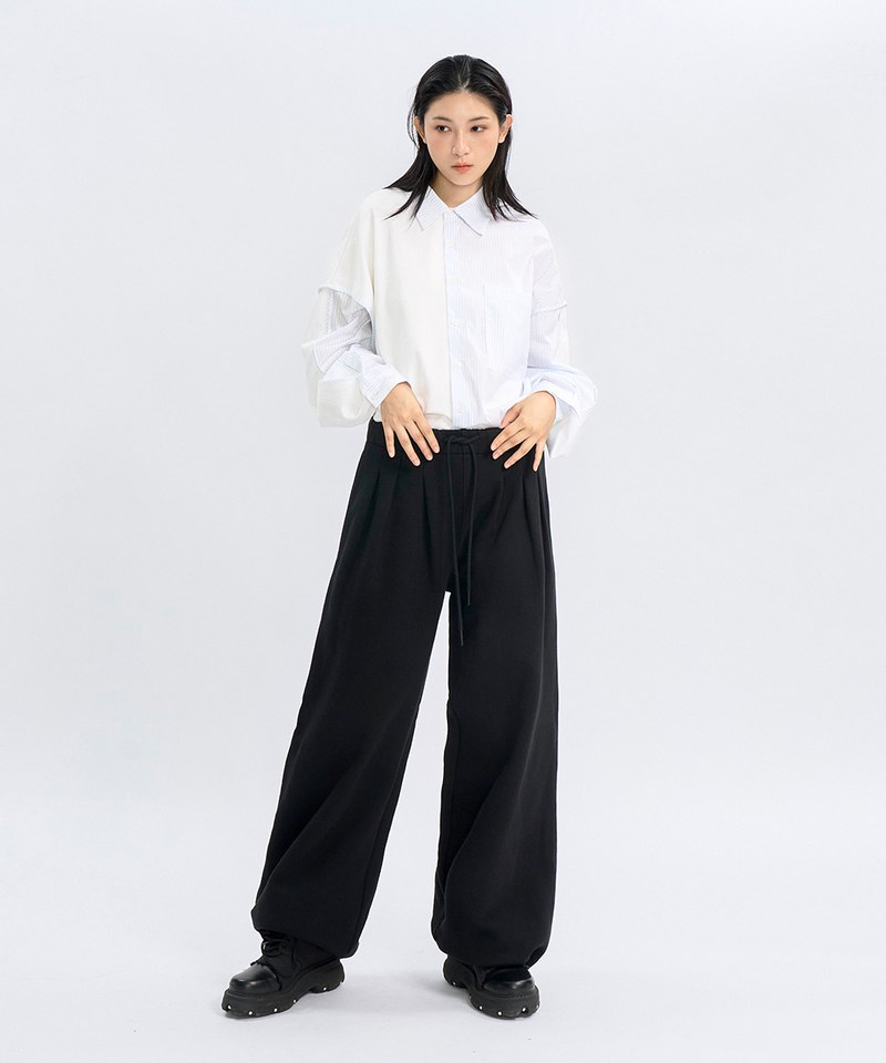 MSN1625-251 鬆緊抽繩長褲 3X-Tailoring Track Pants