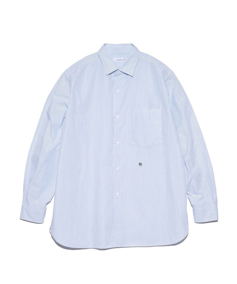 條紋長袖襯衫 Regular Collar Stripe Wind Shirt