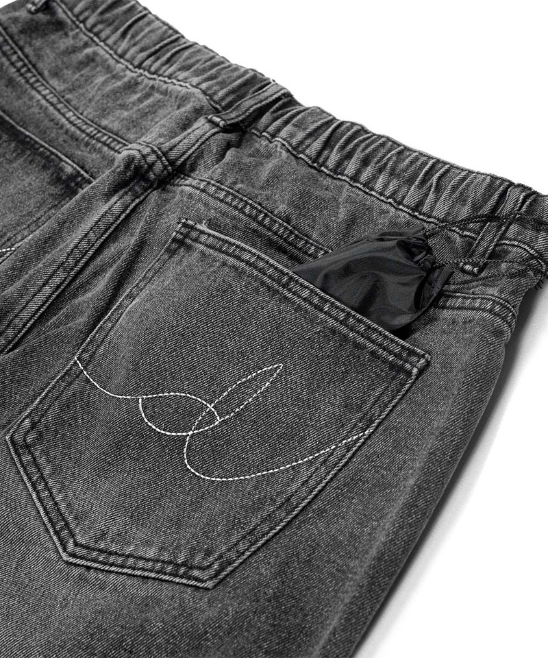ORD1707-241 ORDINARY 變形蟲鉚釘八分牛仔褲