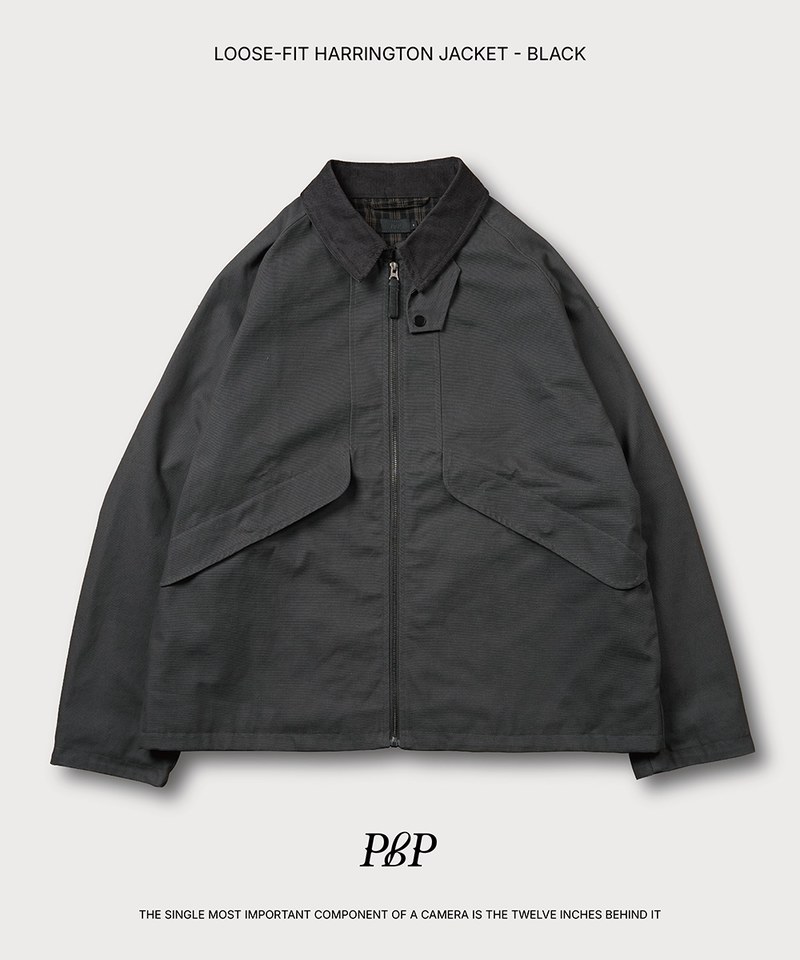 特殊剪裁哈林頓外套 LOOSE-FIT HARRINGTON JACKET