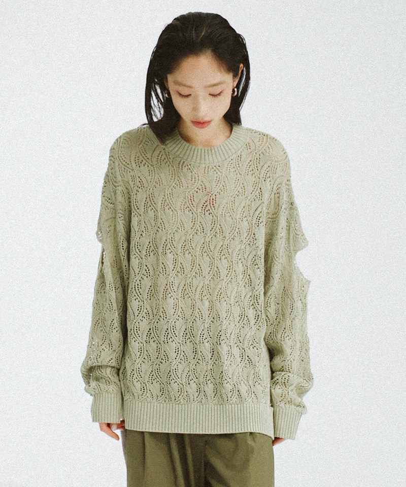 Wavy Knitted Jumper