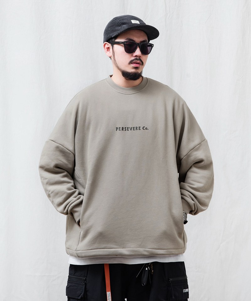 定番款大學TEE BRAND LOGO CLASSIC WASHED SWEATSHIRT