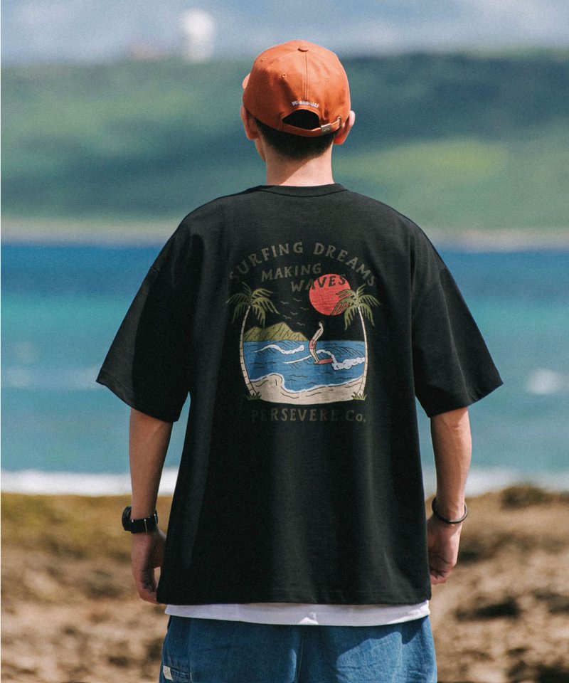 PSV0108-241 圖像短TEE SURFING DREAMS GRAPHIC T-SHIRT