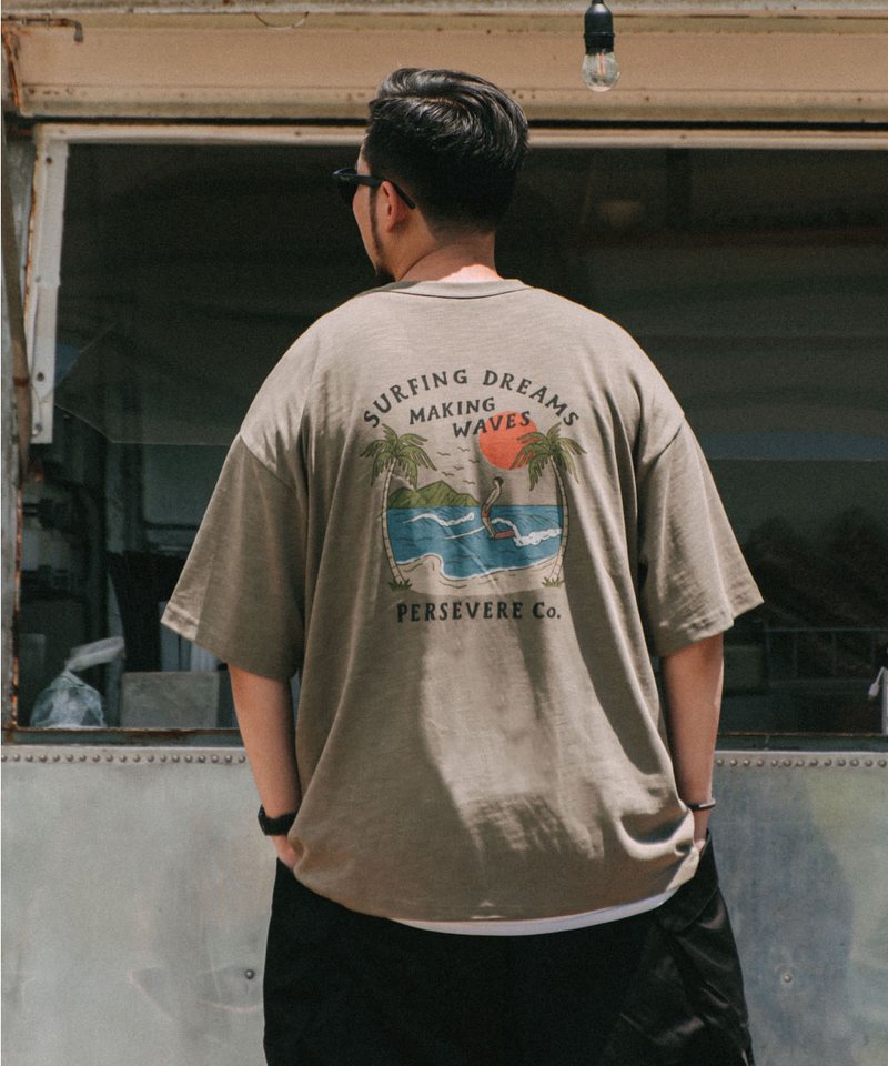 PSV0108-241 圖像短TEE SURFING DREAMS GRAPHIC T-SHIRT