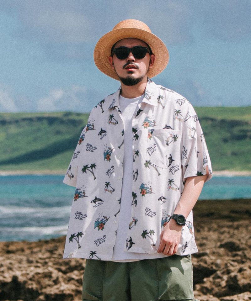 PSV0203-241 滿版襯衫 OCEAN ELEMENTS GRAPHIC ALLOVER SHIRT