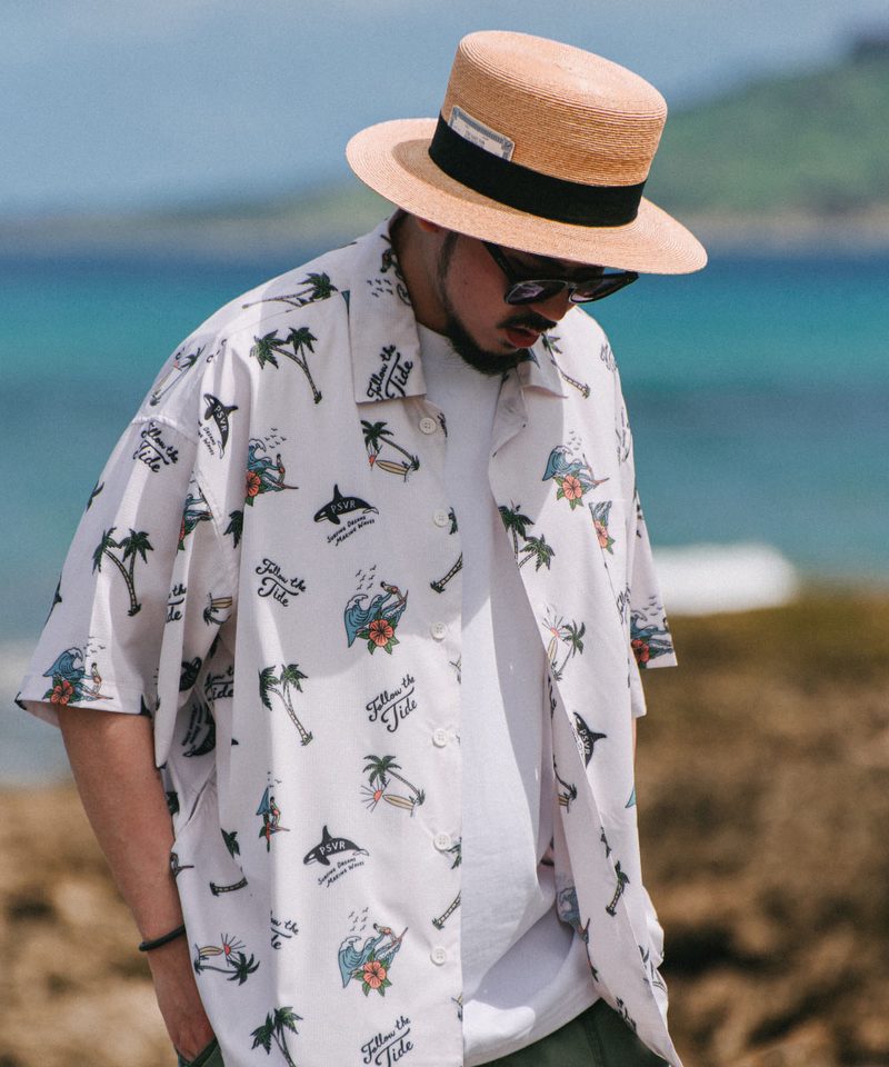 PSV0203-241 滿版襯衫 OCEAN ELEMENTS GRAPHIC ALLOVER SHIRT